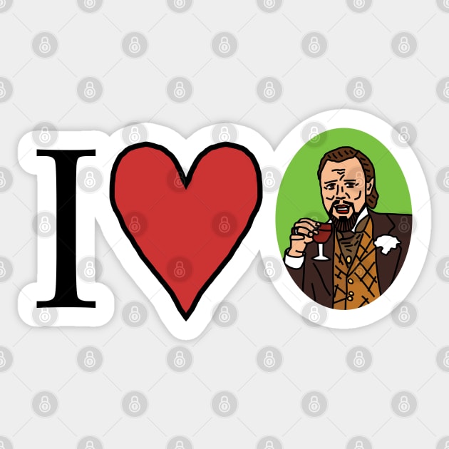 I Love Heart Leonardo Sticker by ellenhenryart